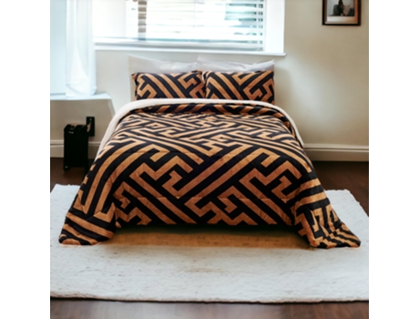 TIENDA EURASIA Edredón Nórdico con Borreguito y Funda Almohada 180 x 240 cm Marron
