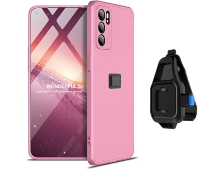 Carcasa + Soporte Oppo Reno6 Slim Armor 360º Rosa