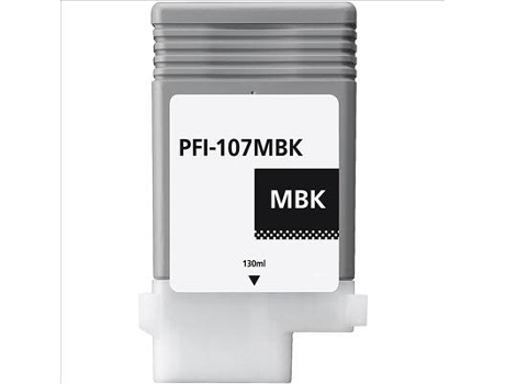 Cartucho para Canon pfi107 Negro mate Tinta de Pigmento (6704B001)