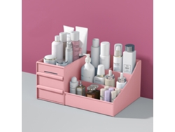 Caja Organizadora De Maquillaje De Gran Capacidad, Rosa, 33 X 21 X 14 Cm.