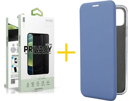 Kit Funda + Protector de Pantalla Apple iPhone 11 SKYHE Flip Cover 0920 Azul