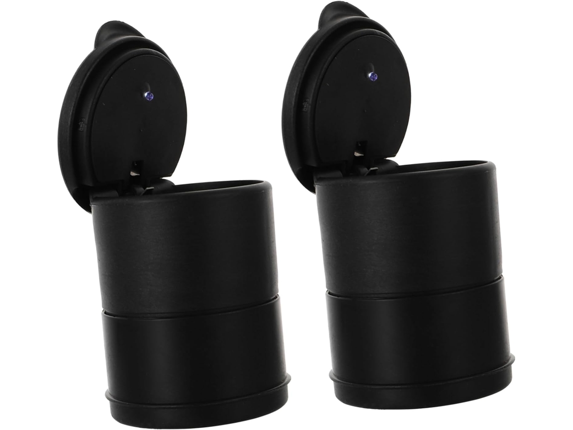 Cinzeiro Portátil Multifuncional De 2 Peças, Tamanho Pequeno, Led, À Prova D'água Para Carro