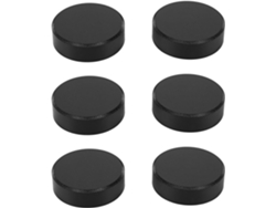 6 Tapas Metálicas Para La Lente Trasera Con Montura C Para Cctv (negras)