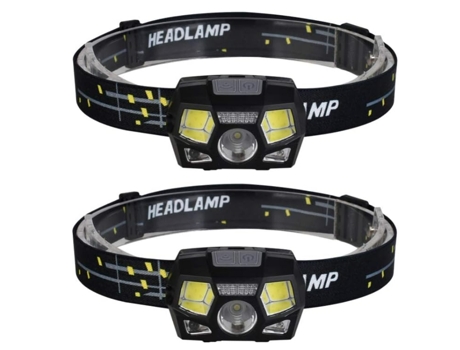 Linterna frontal LED USB XPE COB Flash rojo Sensor de movimiento Linterna Antorcha Luz para acampar Caza (Negro) CHRONUS