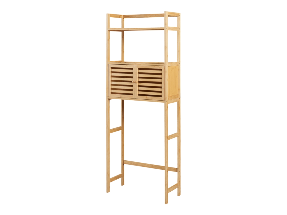 Mueble de baño alto Haugesund sobre el inodoro 158x60x26 cm - Bambú [EN.CASA]