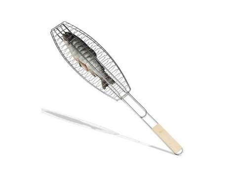 Parrilla Para Asar Pescado En Barbacoa 51X12Cm Parrillera Individual KMT