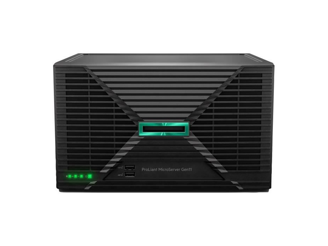 Servidor HEWLETT PACKARD HPE Proliant Microserver Gen11 Xeon E 2434 con 32 GB de RAM y 2 x 4 puertos de disco duro