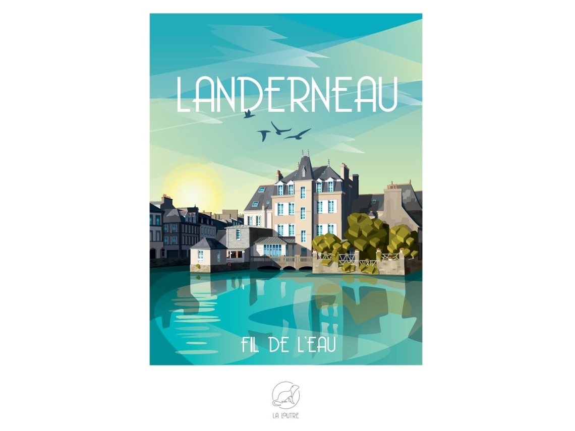 Rompecabezas La Loutre Landerneau Fil De Leau, Rompecabezas La Loutre de 1000 piezas