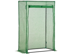 Invernadero Con Puerta Enrollable,100x50x150cm,fabricado En Acero Y Plástico De Color Verde,para El Cuidado Y Propagación De Plantas.