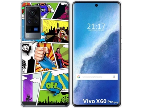 Carcasa Vivo X60 Pro 5G TUMUNDOSMARTPHONE Comic Multicolor