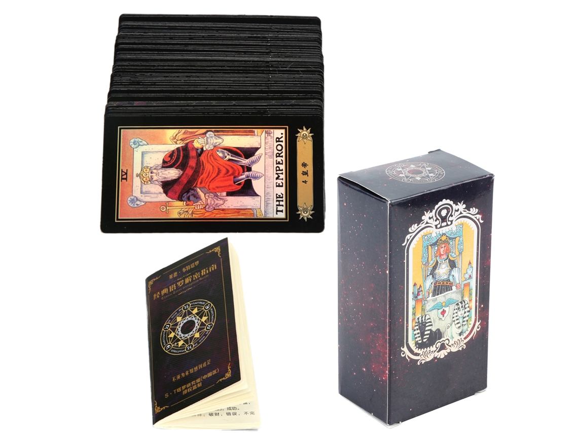 Juego de tarot Rider con 78 cartas para adivinación del futuro en caja a color