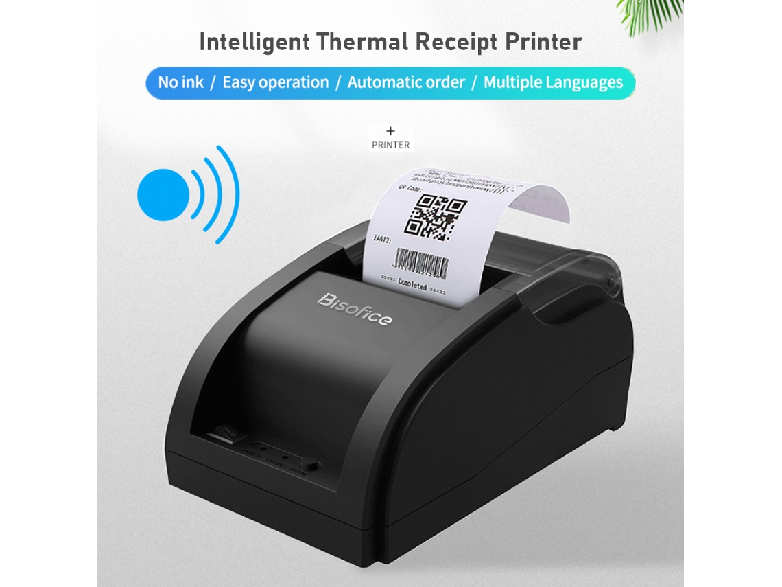 Impresora térmica de recibos USB de 58 mm para supermercados, restaurantes, Windows y Android.