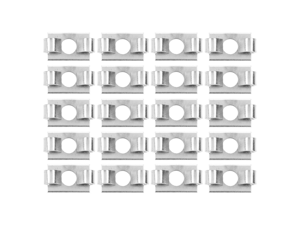 2026velora-20 Piezas Conector Elástico Resorte Perfil Aluminio Acero Galvanizado Fijación Integrada Serie 30 Ranura 8