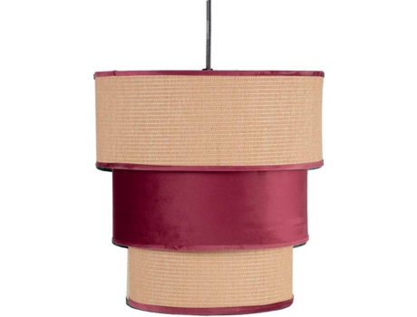 Lámpara de Techo FABRILAMP Lucio (Rojo - E27 - Máx. 60W - Tela)