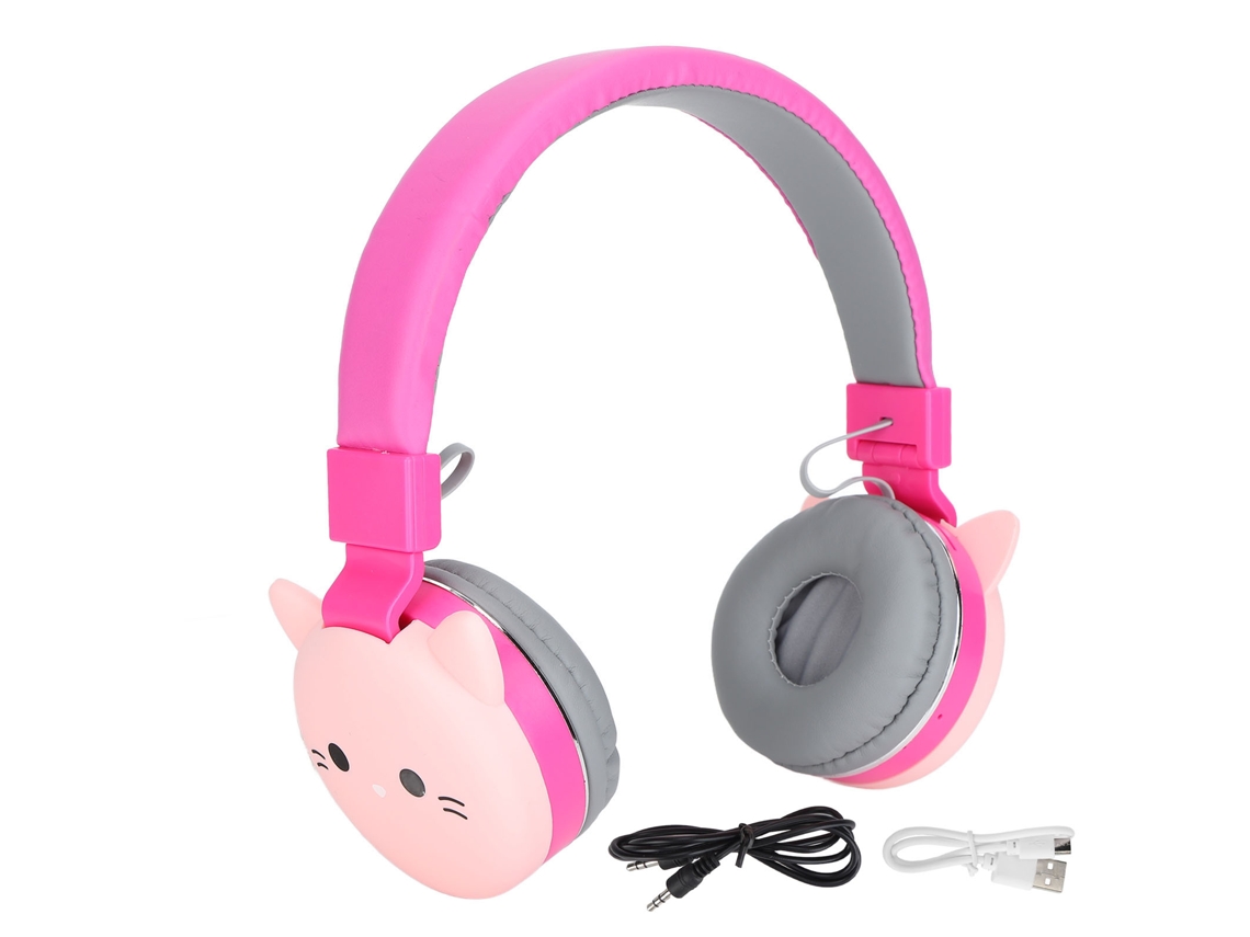 Auriculares Bluetooth 5.0 Para Niños Con Diseño De Gatito Adorable Y Micrófono.