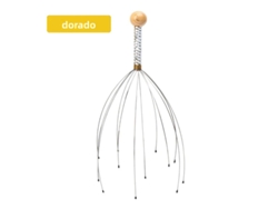 (oro) Masajeador De Cabeza De Pulpo Con Garras, Fabricado En Acero Inoxidable, Diseño De Mano.