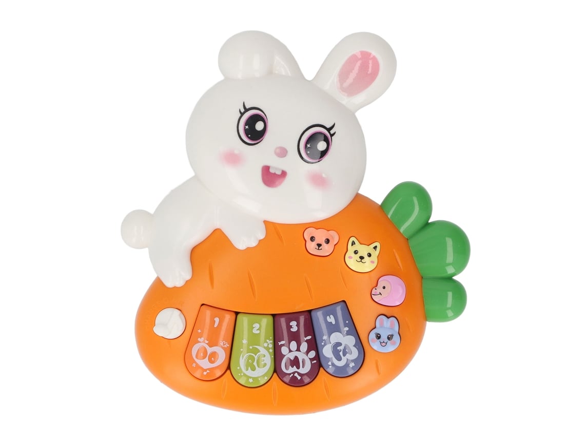 Ats-juguete Piano Para Bebé Con Teclado Animado, Lindo Organo Electrónico Educativo Musical Para Niños Niñas Naranja