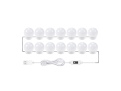 14 luces LED inteligentes con sensor para espejo de maquillaje