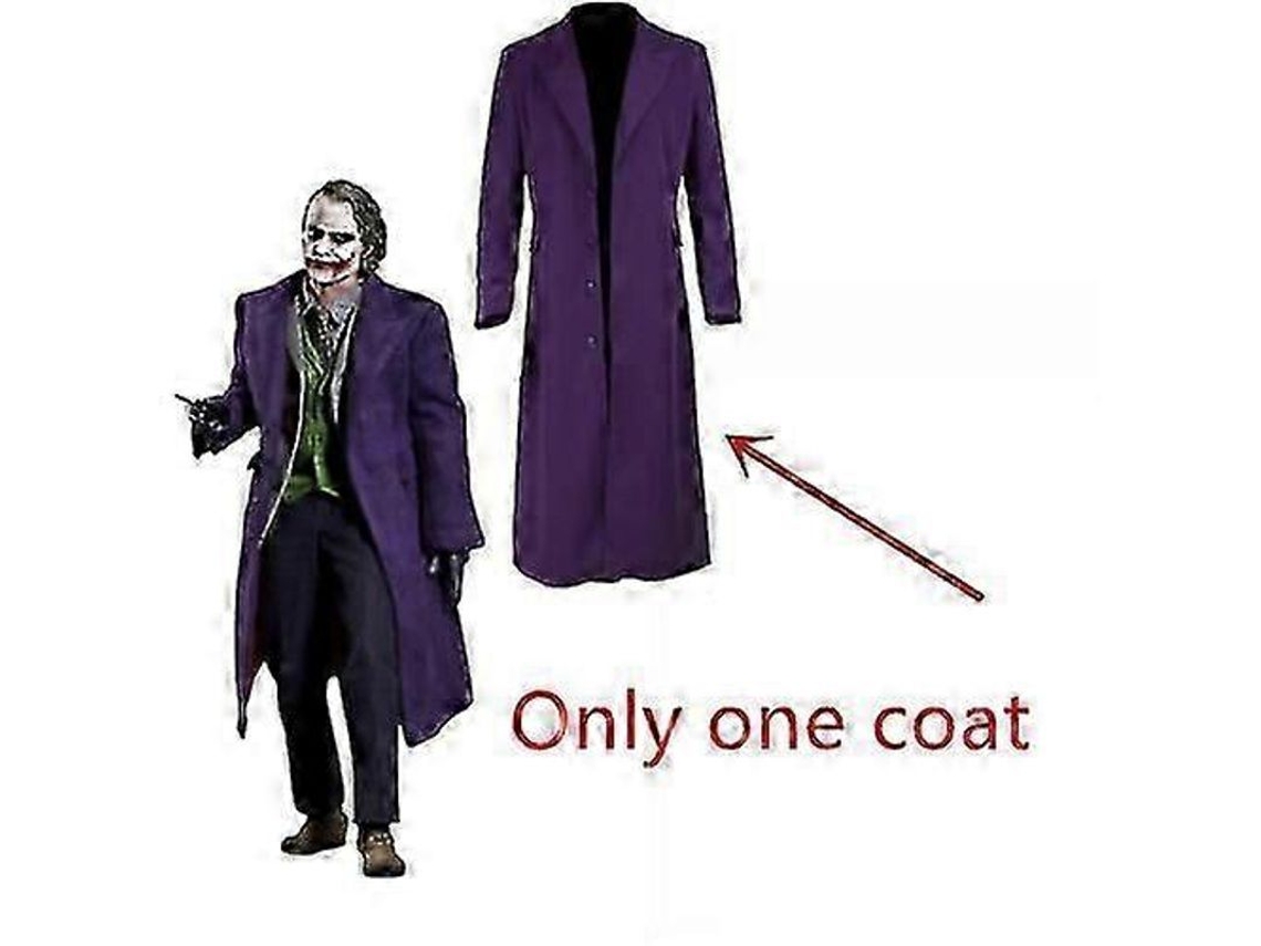 Traje De Joker El Caballero Oscuro Halloween Chaqueta Morada Disfraz De Payaso Adulto Mujer Xxl Solo Abrigo