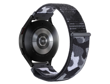 Correa de nailon 22mm ajustable para Samsung Galaxy Watch 3 45mm/Huawei Watch GT3 Pro 46mm - negro
