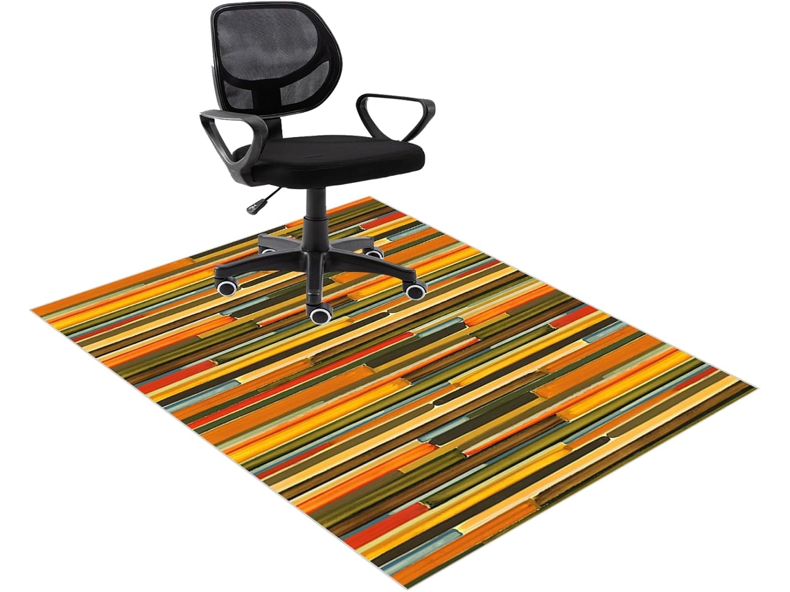 Alfombrilla Silla Oficina Suelo Antideslizante Gaming, Baldosas Duros. Tela Protector Parquet,, 80 X 120 Cm