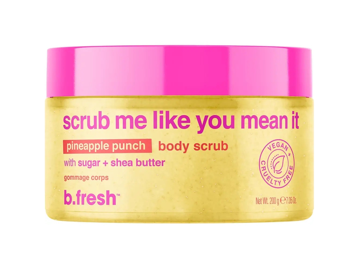 B.fresh Scrub Me Like You Mean It - Exfoliante Corporal De Azúcar Y Karité, Fragancia Piña