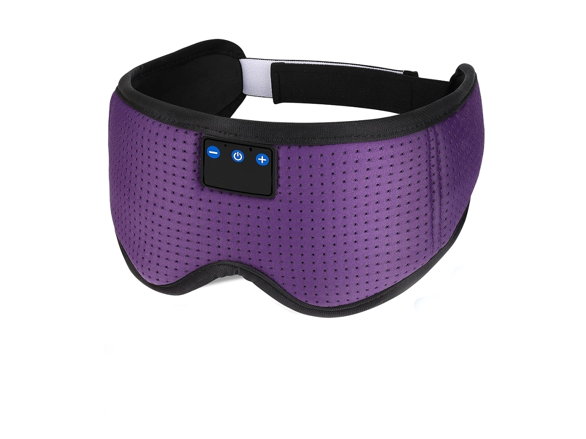 YEMAESRE Seda Bluetooth Púrpura Auricular Antifaz para Dormir Música