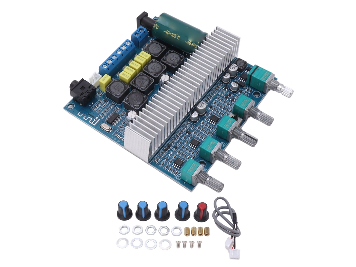 Placa Amplificadora De Subwoofer Bluetooth De Alta Potencia De 2.1 Canales Tpa3116 50w+50w+100w Dc12v-24v