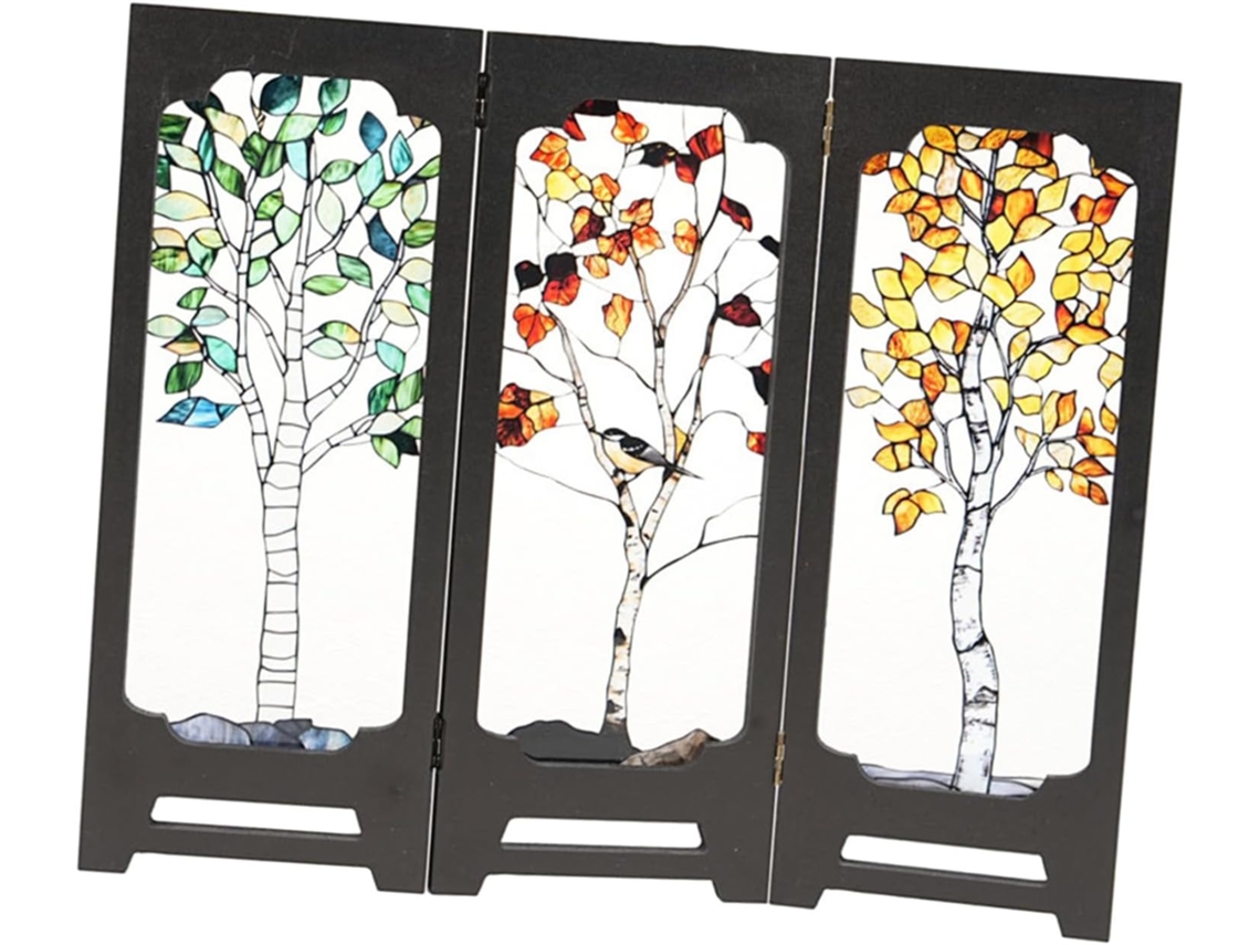 Biombo plegable de acrílico para mesa, miniatura decorativa para Feng Shui chino. SFUSHOS (1 pieza)