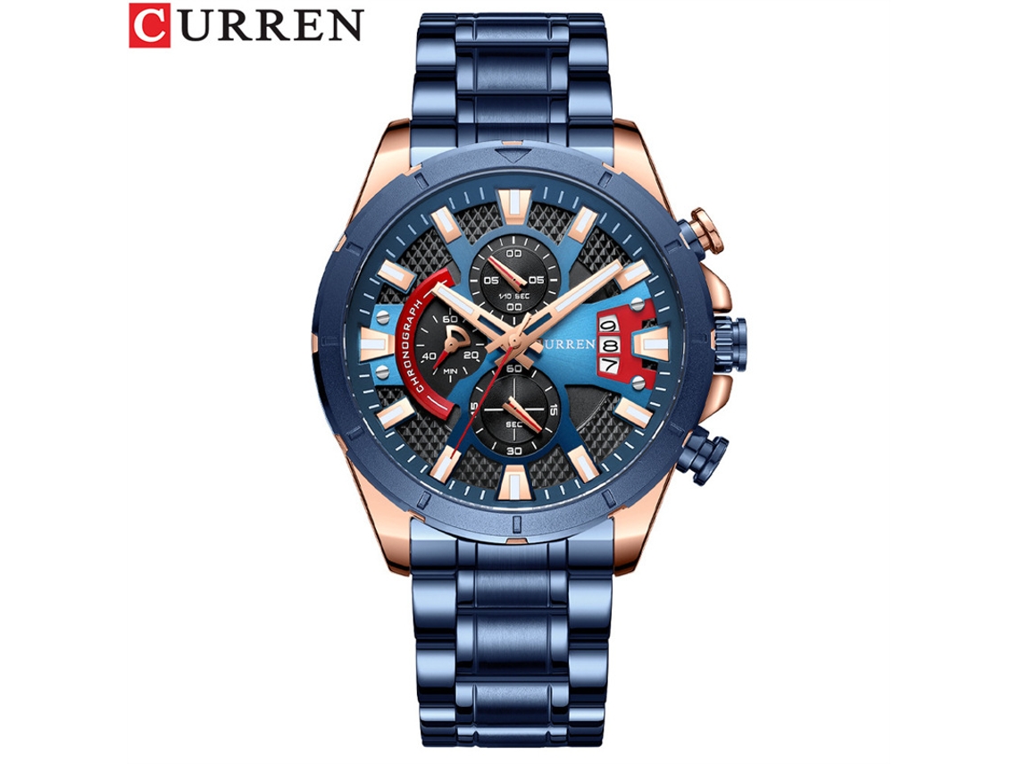 Reloj MDUG moderno para hombre, resistente al agua, con cronógrafo, seis manecillas y correa multifuncional.