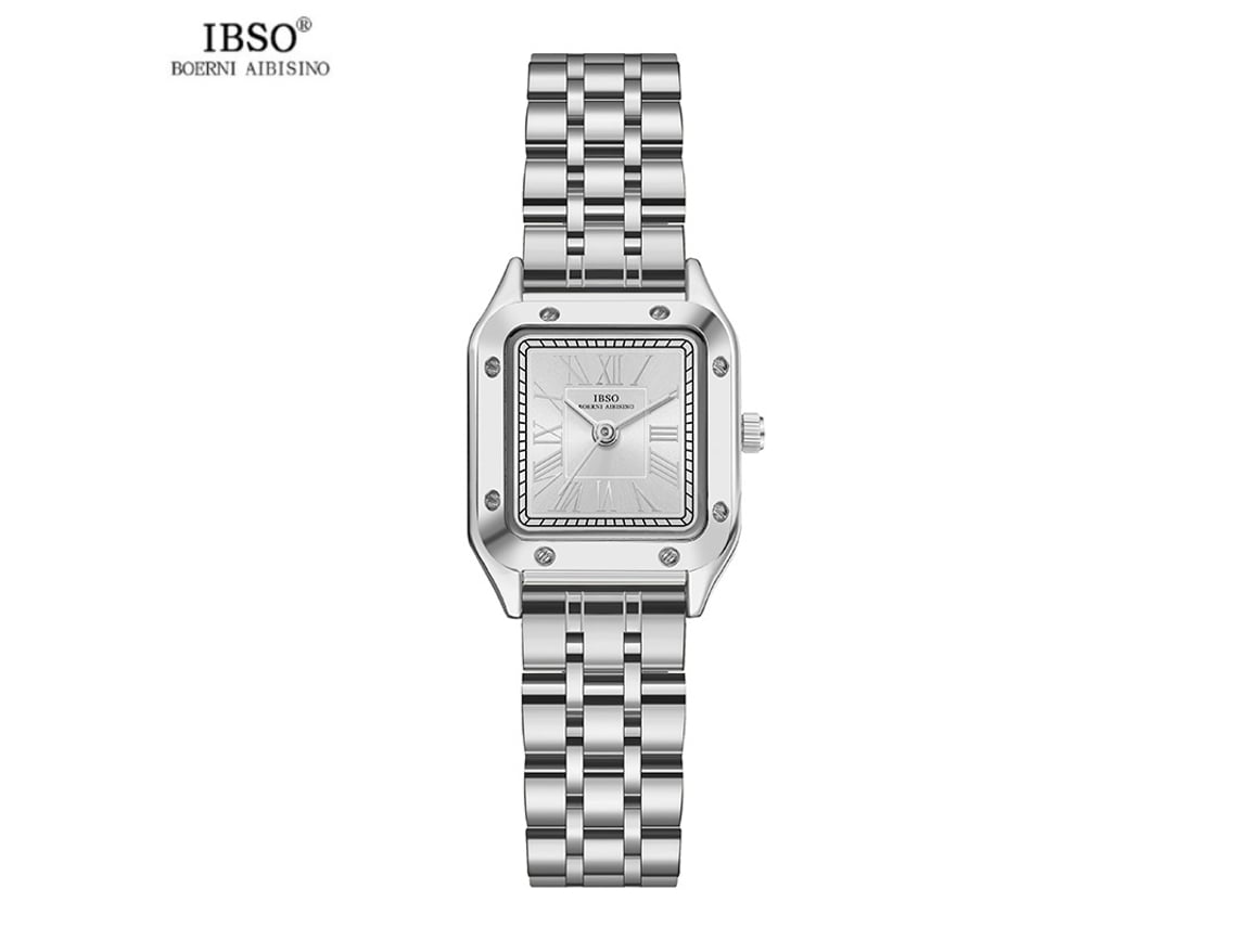 Reloj Romano Vintage (plateado) Para Mujer, Reloj De Pulsera Con Esfera Cuadrada Pequeña.