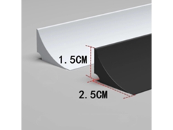Barrera De Silicona Flexible 3m Para Cocina Y Baño Separador Seco-húmedo Retención De Agua Instalación Fácil 140 Cm Negro
