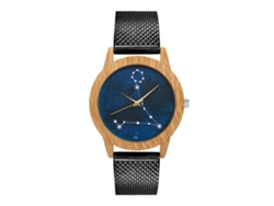 Reloj De Pulsera Unisex Con Correa De Malla Y Esfera Redonda De Cuarzo Zhoulianfa Negro