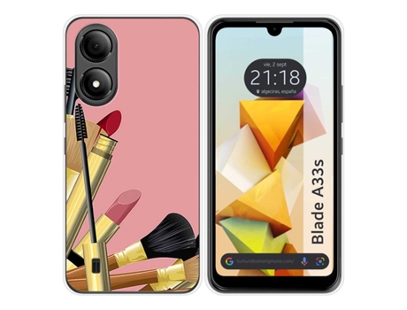 Funda Silicona para Zte Blade A33s diseño Brochas Dibujos