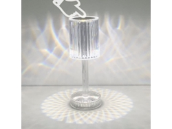 Lâmpada De Mesa Led Recarregável Sem Fio Com Cristal, Controle Táctil, Regulável Para Dia Das Mães
