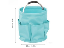 Cesta de almacenamiento plegable y portátil para camping, picnics y organización de herramientas (Abierta / Azul cielo) Czhhmart