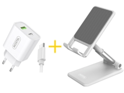 Pack Cargador Oficina Soporte GANDY para Samsung Galaxy A34 5G Blanco