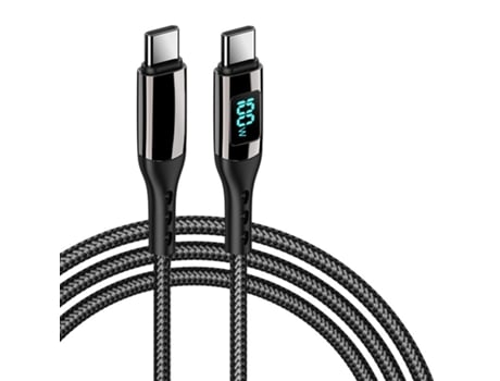 Cable de Carga rápido tipo C PD 100 w Negro 3 m INF