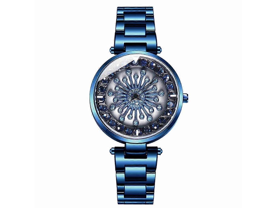 Reloj Sanda 1017 All Over The Sky Star para mujer con rotación de 360 grados y brazalete de acero con diamantes Hengrongshen