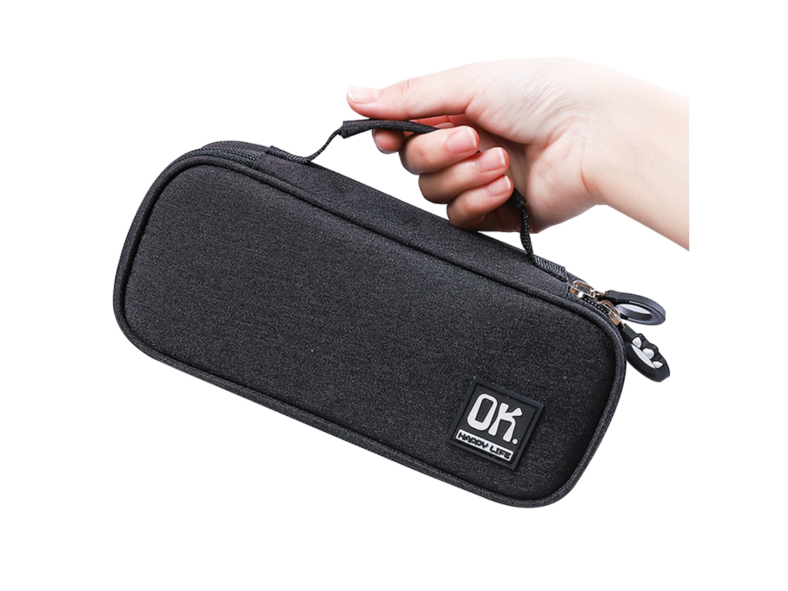 Estuche portátil con cremallera, estuche compacto, neceser de maquillaje