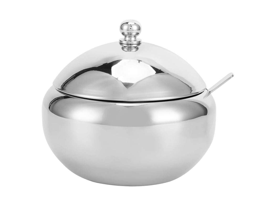 Tarro De Acero Inoxidable 304 Con Tapa Y Cuchara Para Azúcar, Sal Y Especias De Cocina.