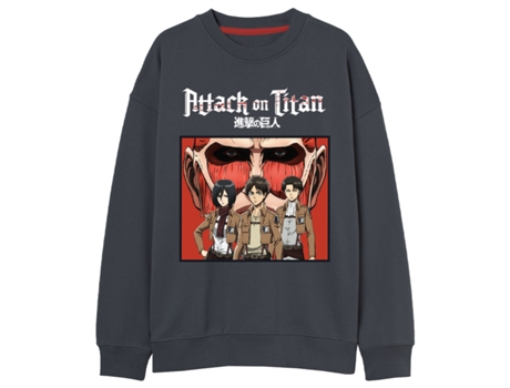 Sudadera ATTACK ON TITAN Hombre (M - Gris)