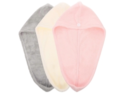 Juego de 3 toallas de secado rápido para el cabello, prácticas toallas para envolver el cabello Rosewell