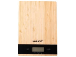 Báscula de cocina digital Sokany Sk 19025 marrón y negra
