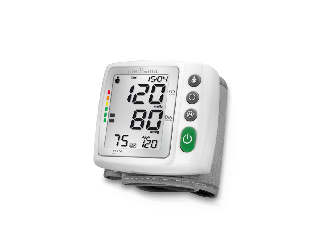 Tensiómetro de muñeca MEDISANA BW 315, pantalla grande, memoria 2×120