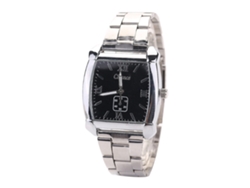 Reloj De Pulsera Analógico Moderno De Cuarzo Con Eslabones Rectangulares, Antialérgico (negro)