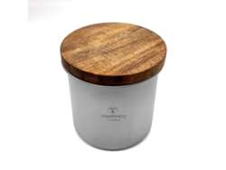 Recipiente Portátil De Titanio Para Almacenar Granos De Café Con Tapa De Madera Hermética, 125 G.