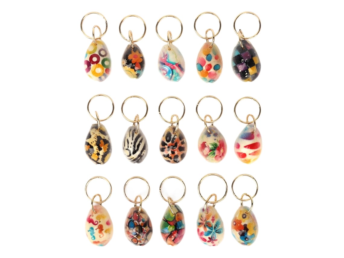 15pcs Pendientes De Shell Para Trenzas De Dreadlocks, Ajustables Y Exquisitos Para Fiesta Y Boda