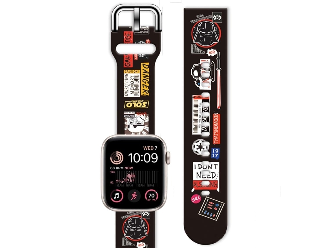 Correa de silicona suave personalizada para Apple Watch Series 7 de 45 mm de Star Wars Saisiyiky