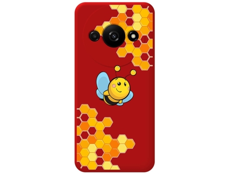 Funda Roja Diseño Abeja para Xiaomi Redmi A3 TUMUNDOSMARTPHONE Silicona Líquida Rojo